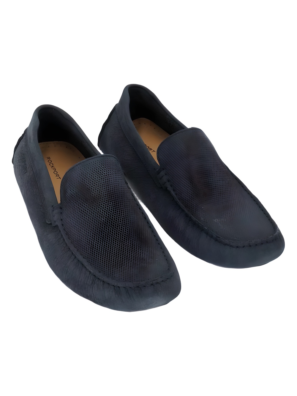 Rockport Rodger Mens Navy Blue Suede Loafer Driver Shoes Size 10M